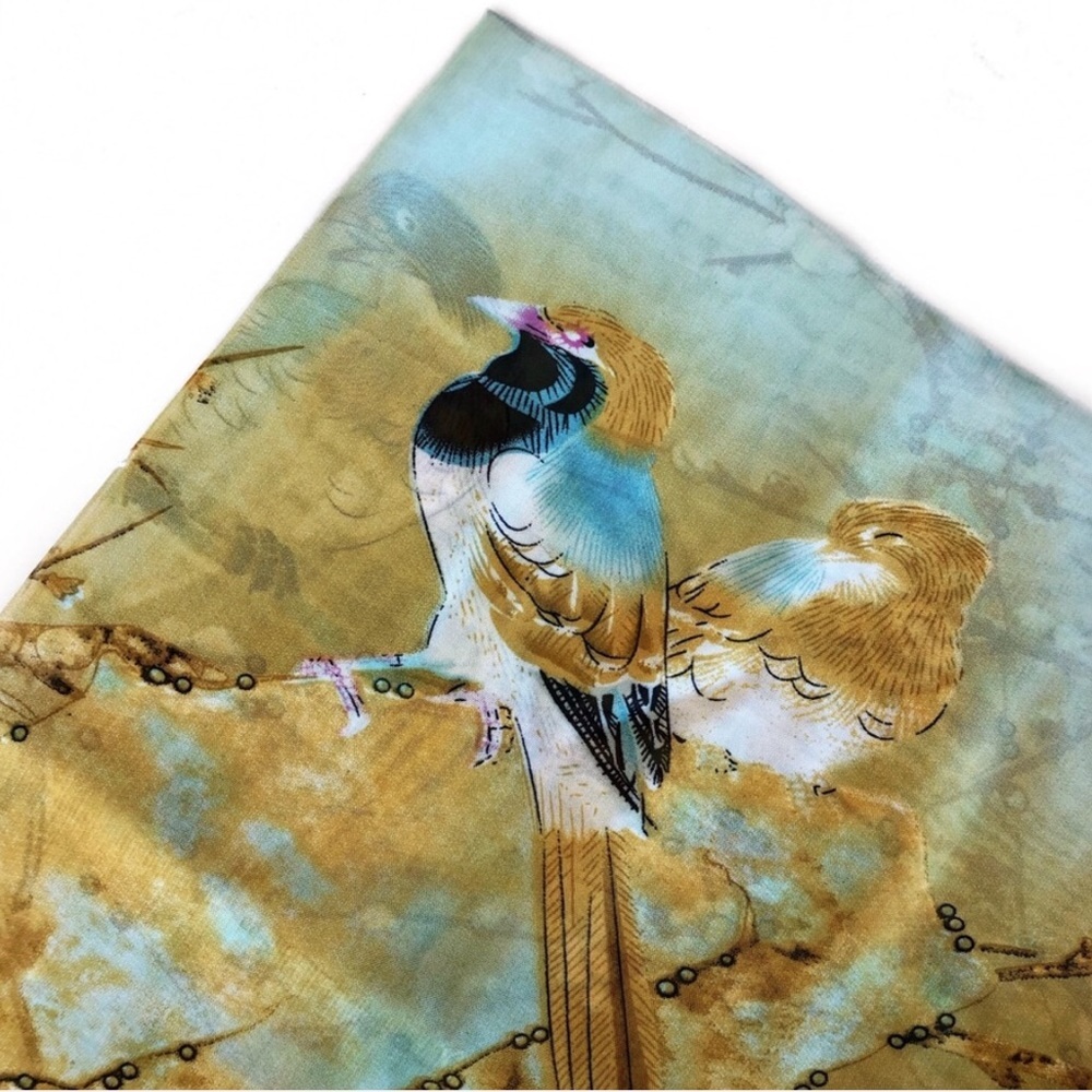 Cherry Blossoms Bird Chiffon Scarf - Picture 1 of 8